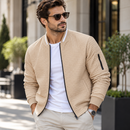 Men's Premium Textured Bomber Jacket