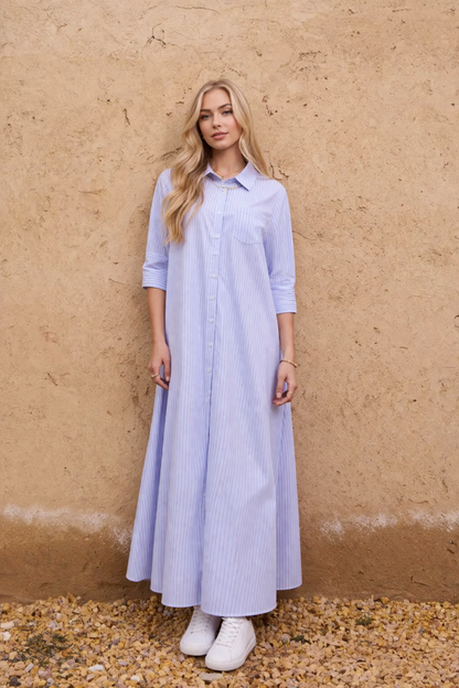 Lightweight Cotton Stripe Dress