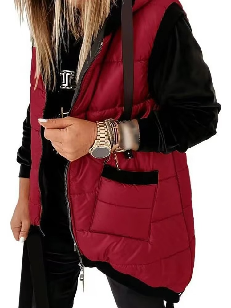 Longline Hooded Puffer Vest