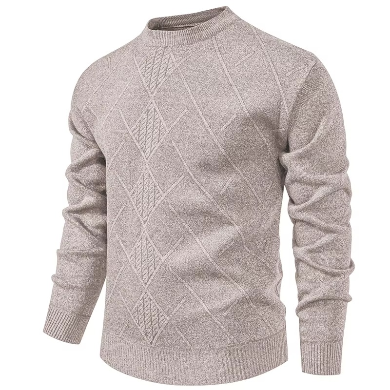 Textured Knit Crewneck Sweater