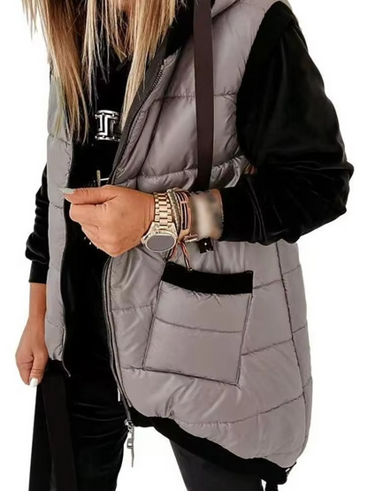 Longline Hooded Puffer Vest