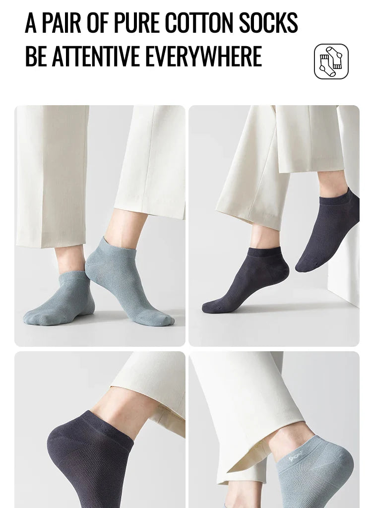(5 Pairs) Mix Antibacterial Anti Odor Bamboo Socks