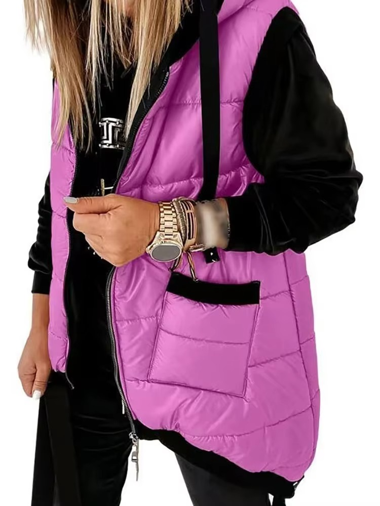 Longline Hooded Puffer Vest