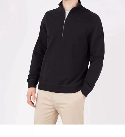 Premium Cotton Quarter-Zip Pullover