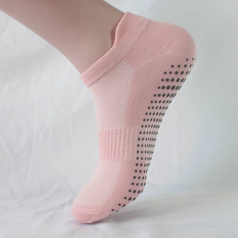 SilkStep™ No-Slip Invisible Socks – 6 Pcs