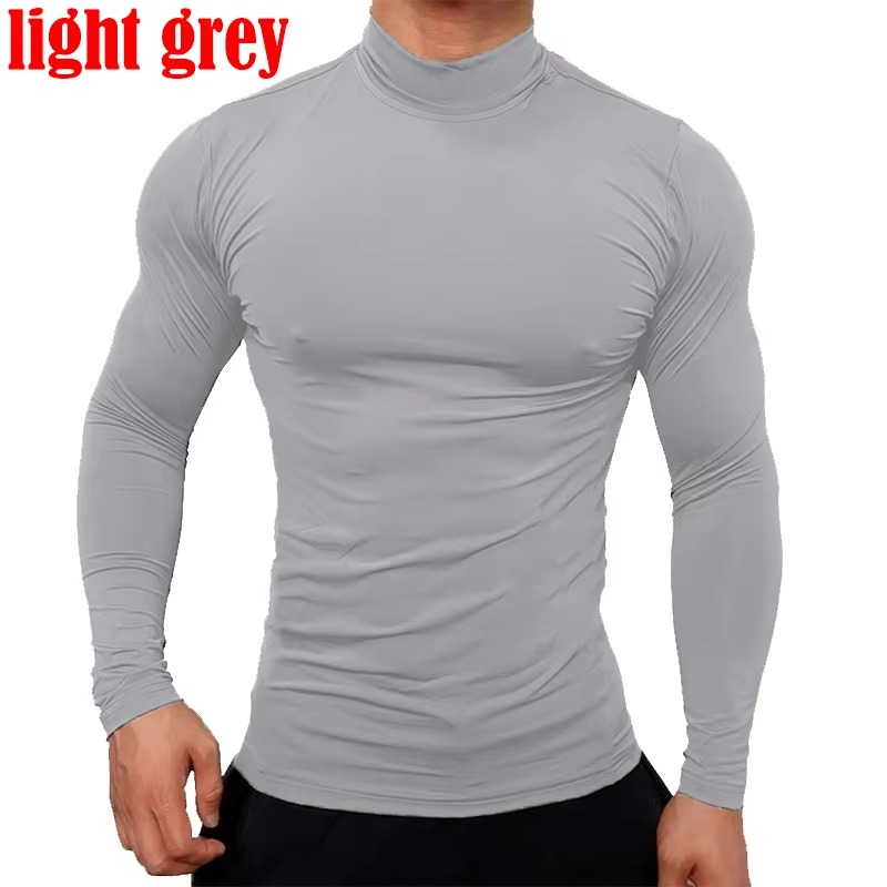 Men's Premium Milk Silk Mock Neck Shirt