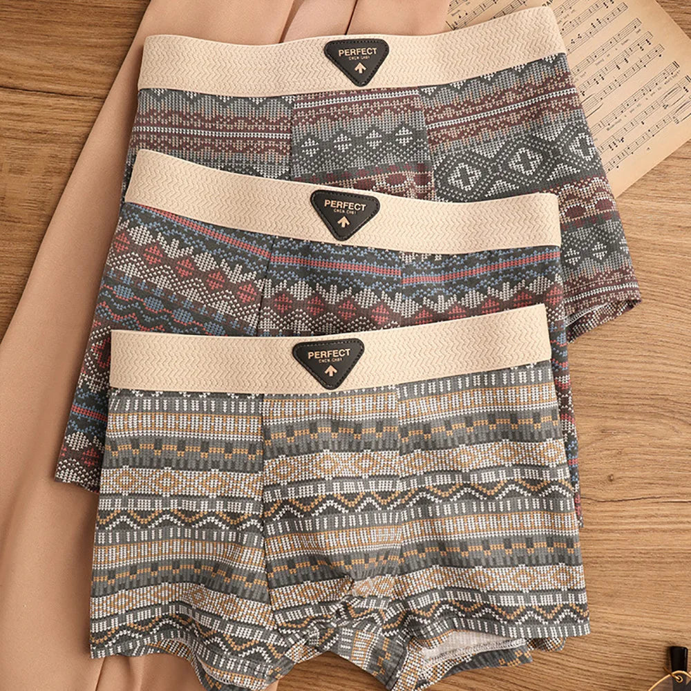 BoldComfort™ 4-Pack Retro Cotton Boxers