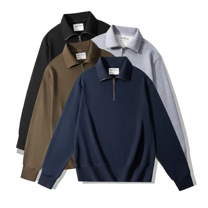 Premium Cotton Quarter-Zip Pullover