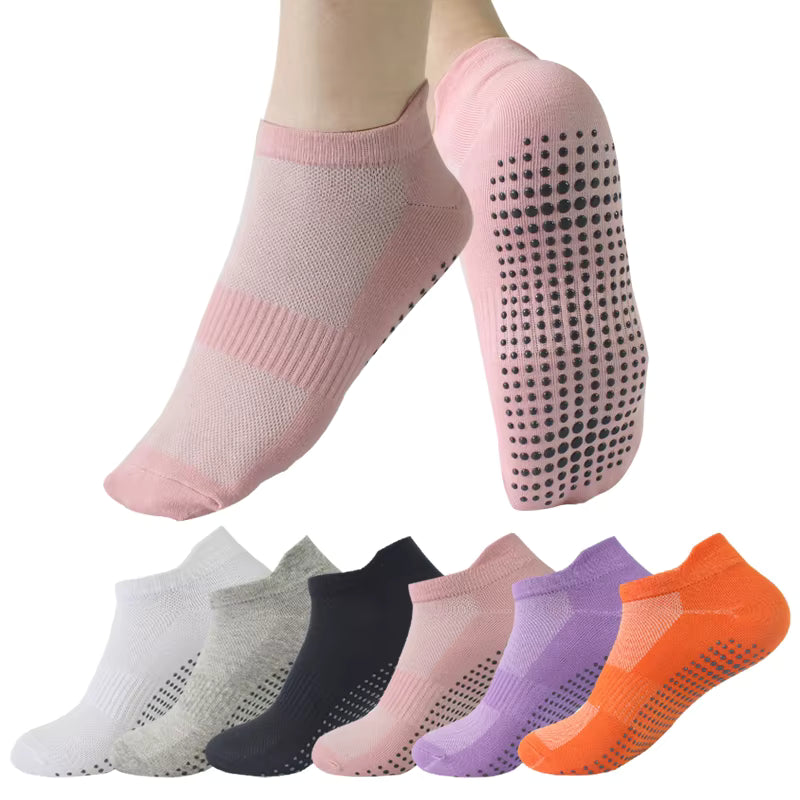 SilkStep™ No-Slip Invisible Socks – 6 Pcs