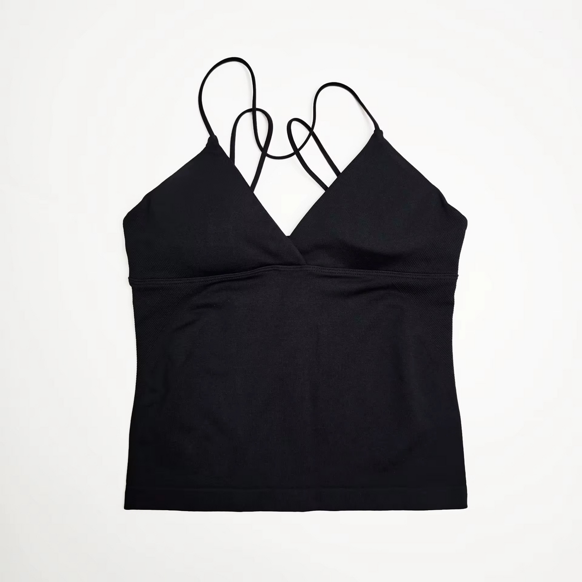 Strappy V-Neck Workout Tank Top