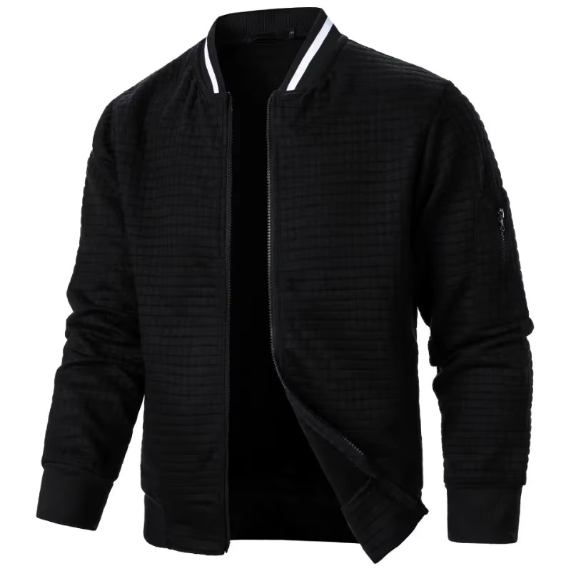 Men's Premium Textured Bomber Jacket