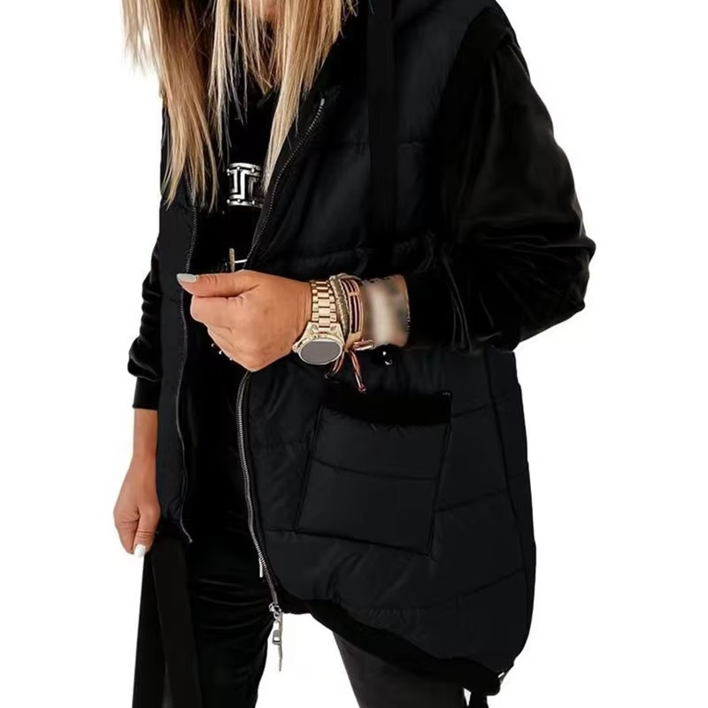 Longline Hooded Puffer Vest
