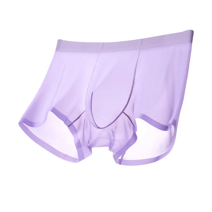 4 Pcs Ultra-Thin Ice Silk Men's Boxer Shorts