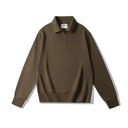 Premium Cotton Quarter-Zip Pullover