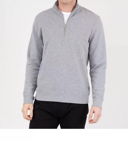 Premium Cotton Quarter-Zip Pullover