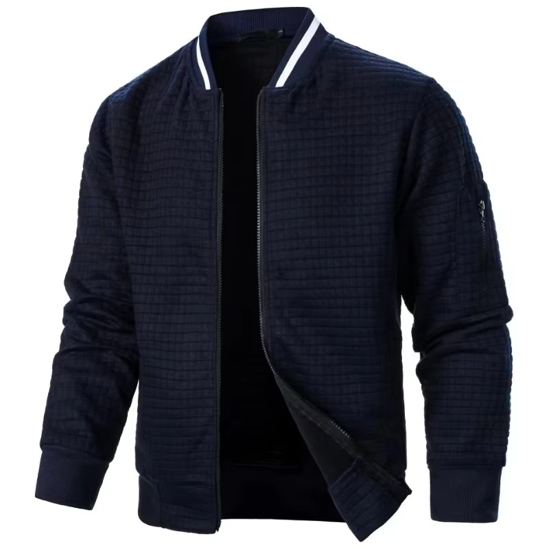Men's Premium Textured Bomber Jacket