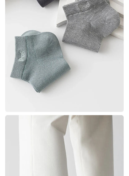 (5 Pairs) Mix Antibacterial Anti Odor Bamboo Socks