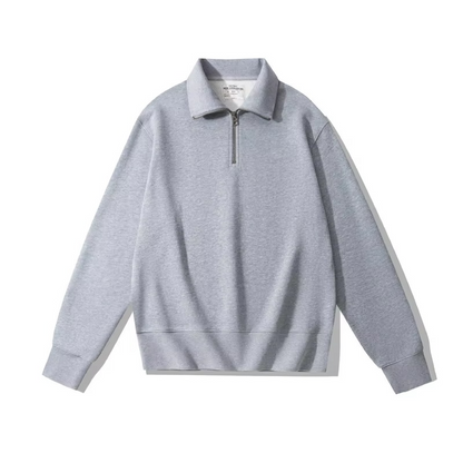 Premium Cotton Quarter-Zip Pullover