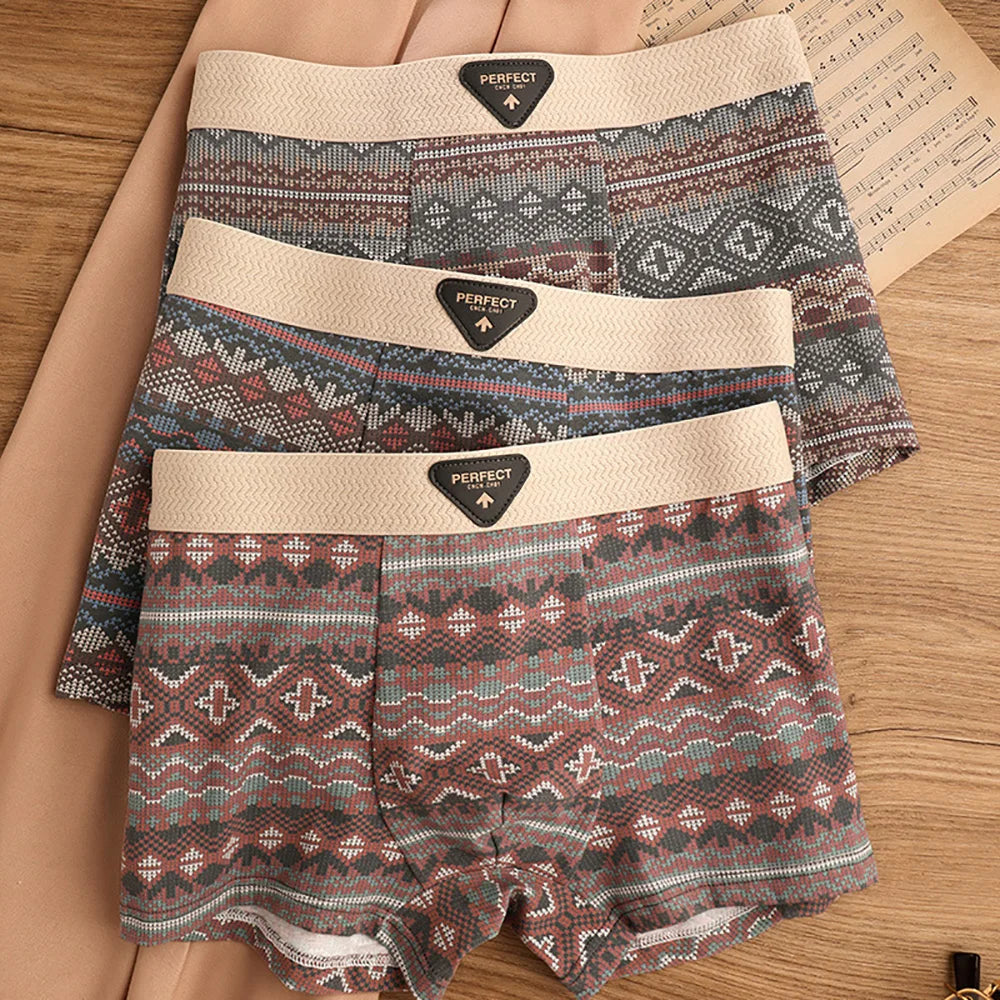 BoldComfort™ 4-Pack Retro Cotton Boxers