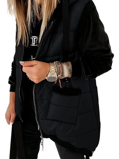 Longline Hooded Puffer Vest