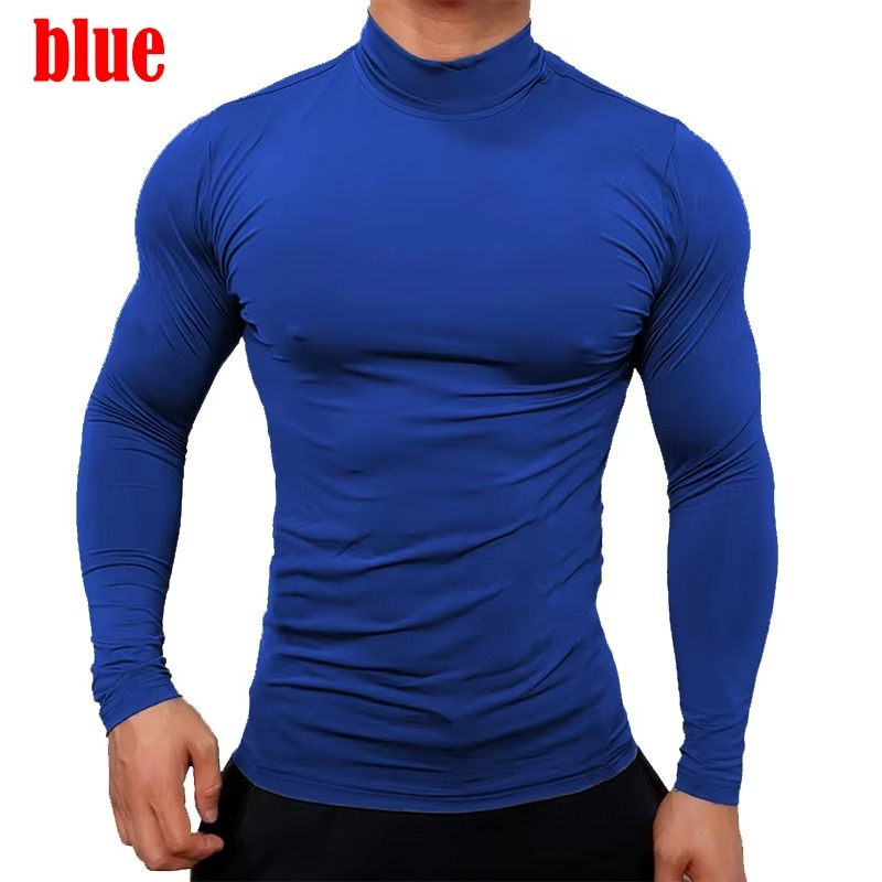 Men's Premium Milk Silk Mock Neck Shirt