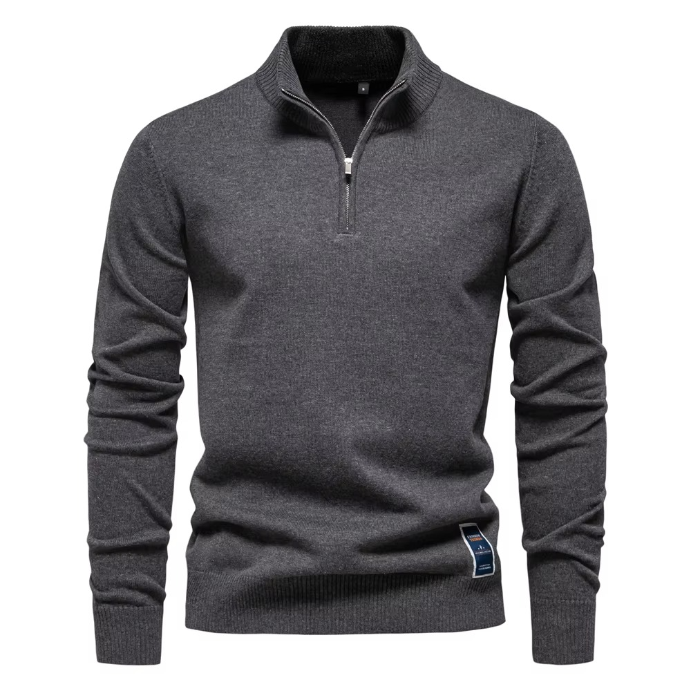 Premium Cotton Quarter-Zip Pullover