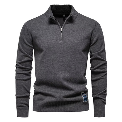 Premium Cotton Quarter-Zip Pullover