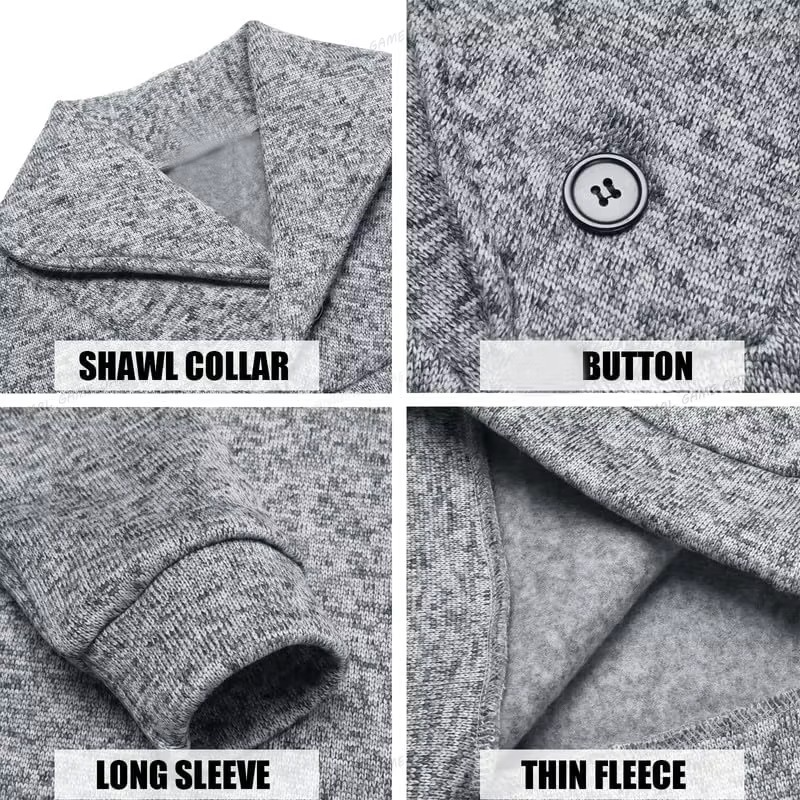 Shawl Collar Button Pullover