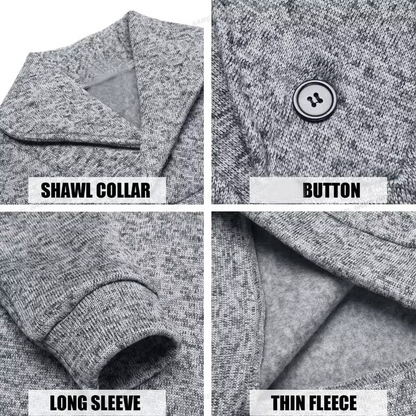 Shawl Collar Button Pullover