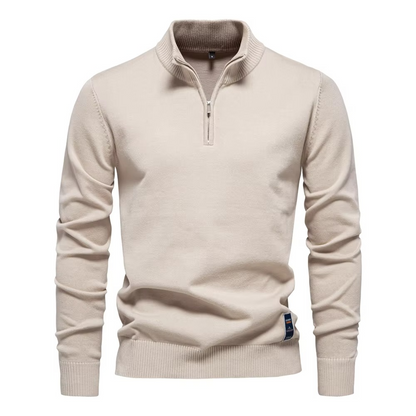 Premium Cotton Quarter-Zip Pullover
