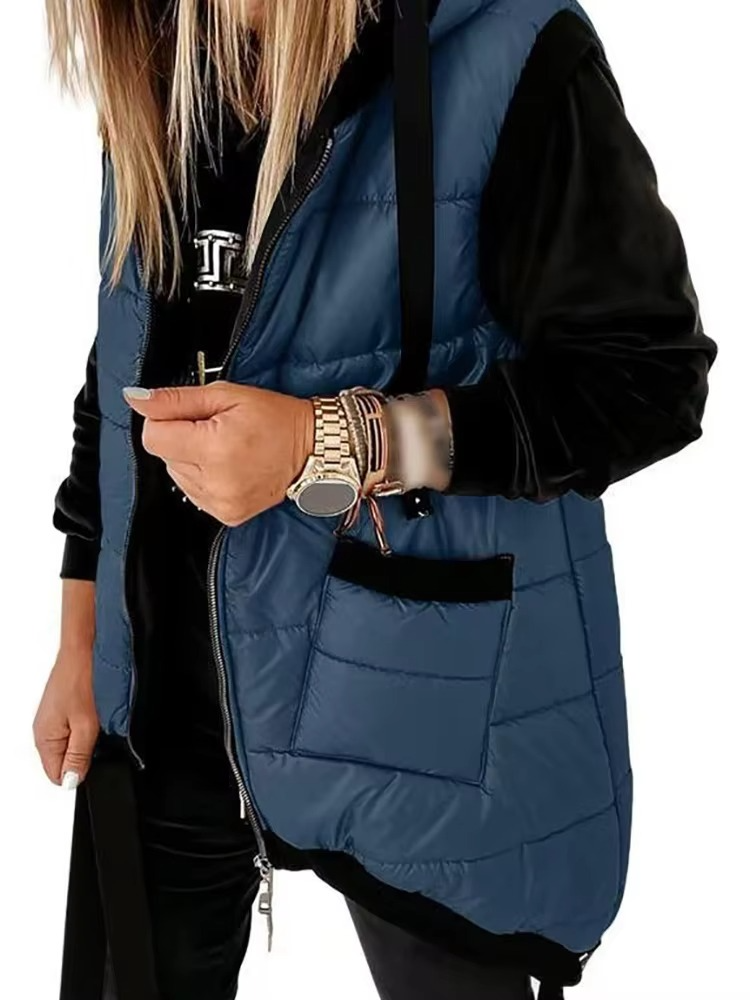 Longline Hooded Puffer Vest