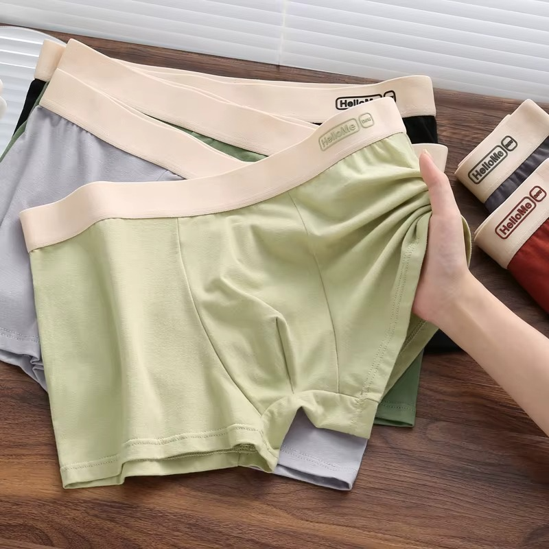 4 PCS HelloMe Pure Cotton Men Underwear