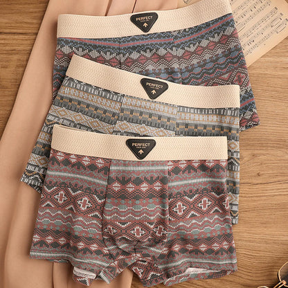 BoldComfort™ 4-Pack Retro Cotton Boxers