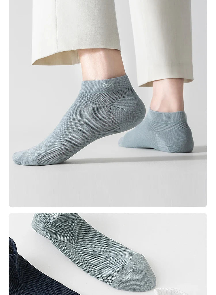 (5 Pairs) Mix Antibacterial Anti Odor Bamboo Socks