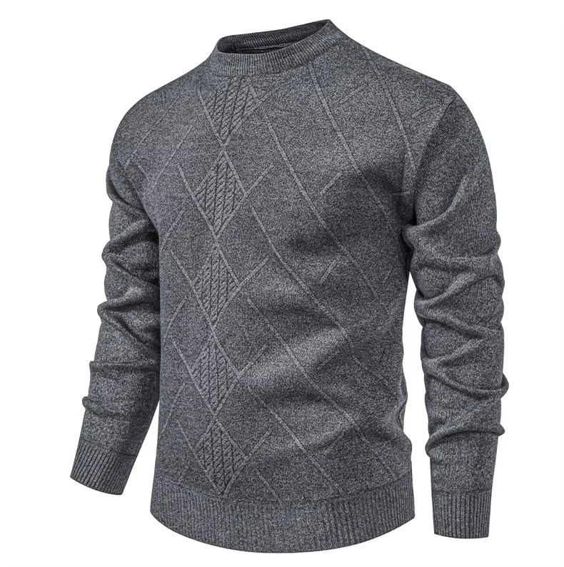 Textured Knit Crewneck Sweater