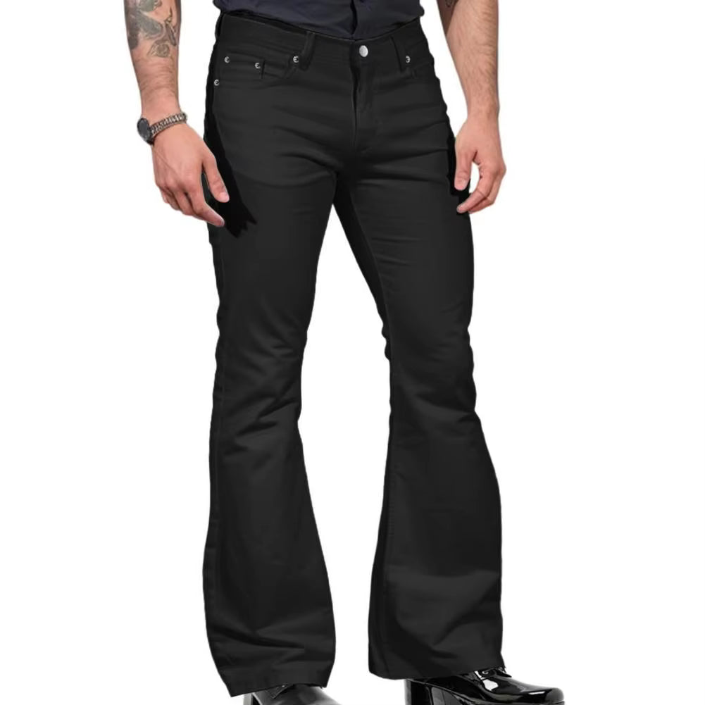 Retro Edge Flare Pants