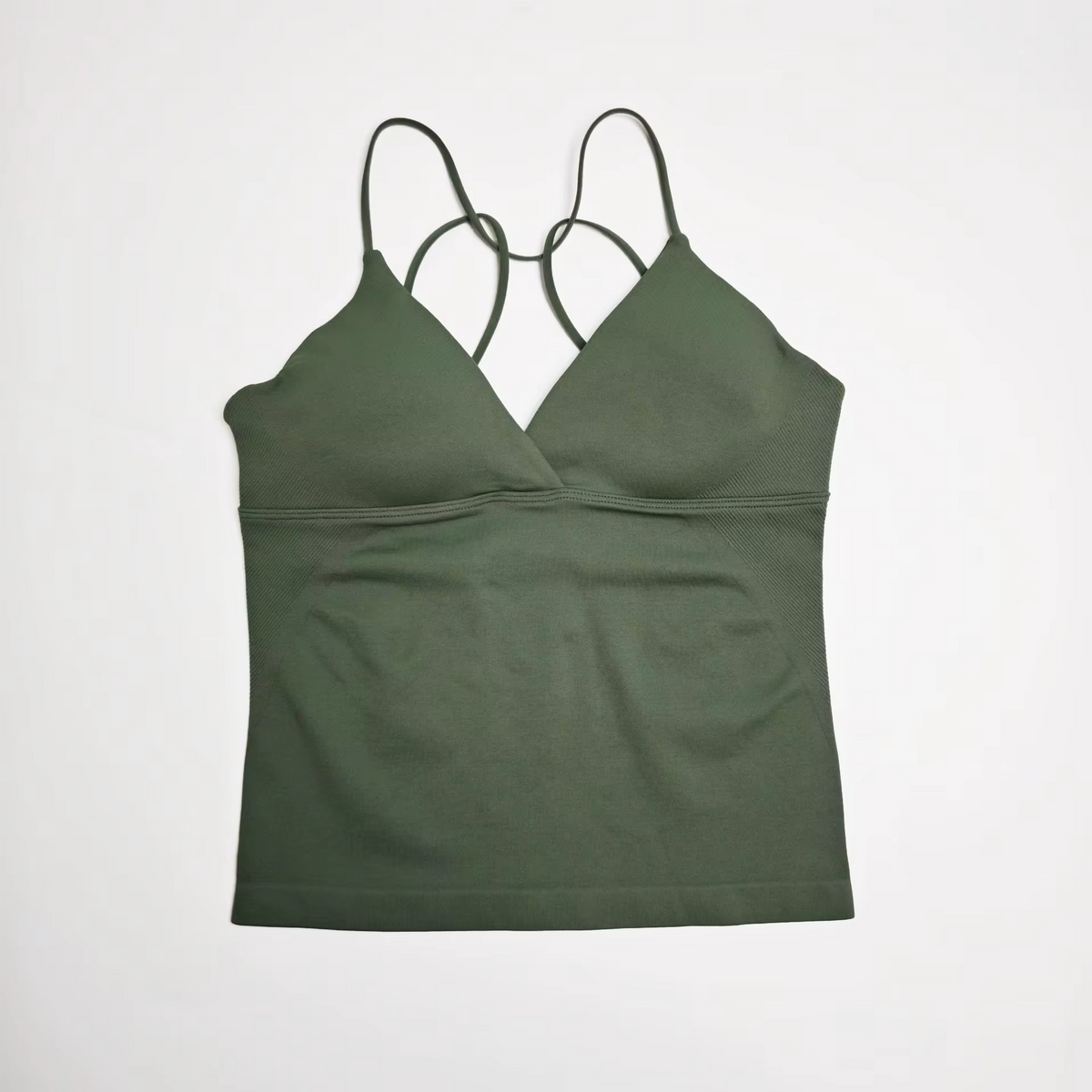 Strappy V-Neck Workout Tank Top