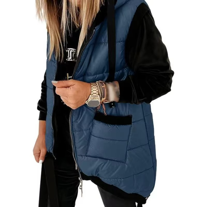 Longline Hooded Puffer Vest