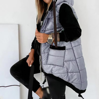 Longline Hooded Puffer Vest