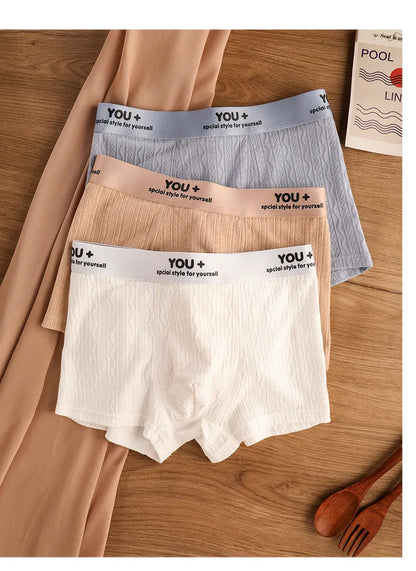 4 PCS - YOU+ Pure Cotton Men's Briefs