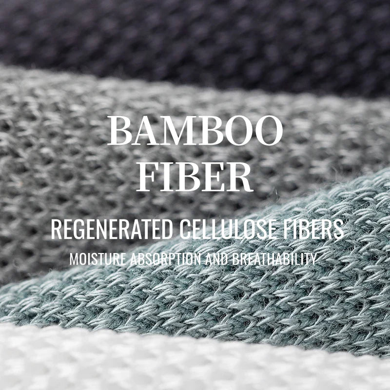 (5 Pairs) Mix Antibacterial Anti Odor Bamboo Socks