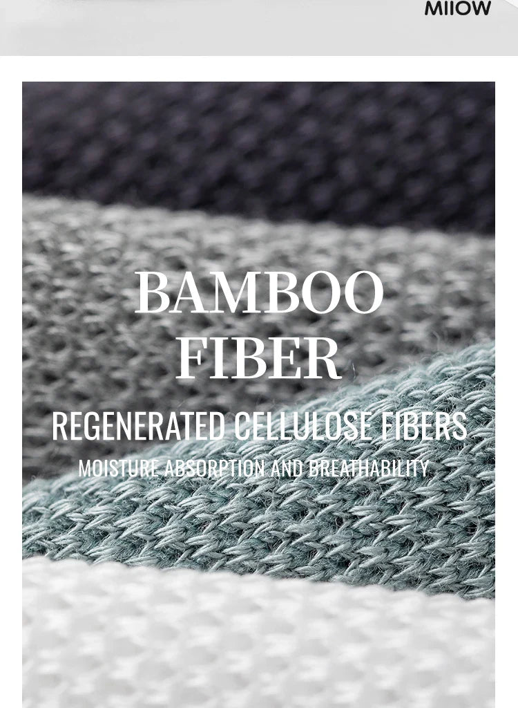 (5 Pairs) Mix Antibacterial Anti Odor Bamboo Socks