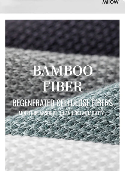 (5 Pairs) Mix Antibacterial Anti Odor Bamboo Socks