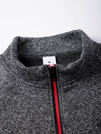 Textured Quarter-Zip Pullover