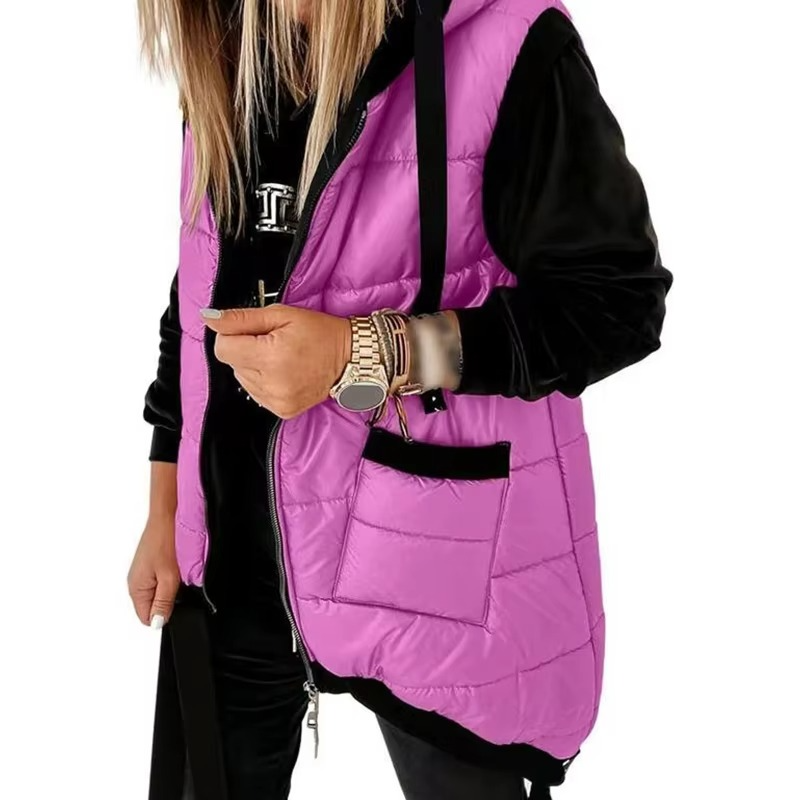 Longline Hooded Puffer Vest