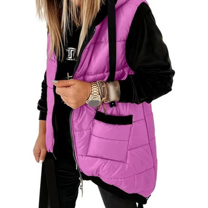 Longline Hooded Puffer Vest