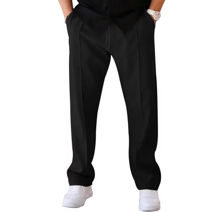 Relaxed Straight-Leg Trousers
