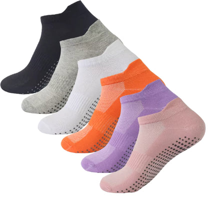 SilkStep™ No-Slip Invisible Socks – 6 Pcs