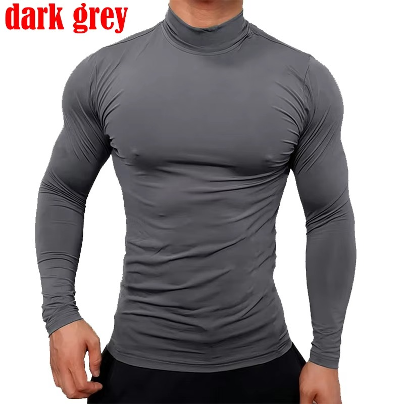 Men's Premium Milk Silk Mock Neck Shirt