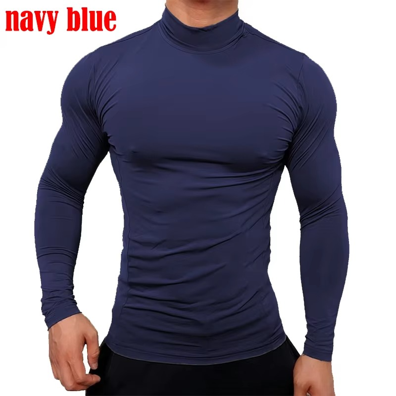 Men's Premium Milk Silk Mock Neck Shirt